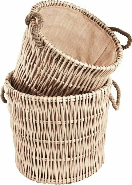 Log Basket Vertical Weave