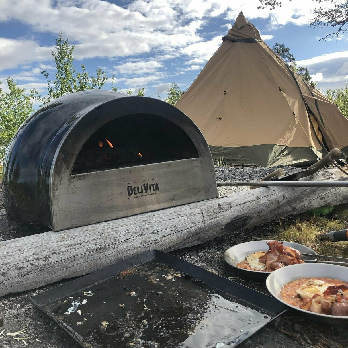 Delivita Pizza Oven - OLIVE GREEN