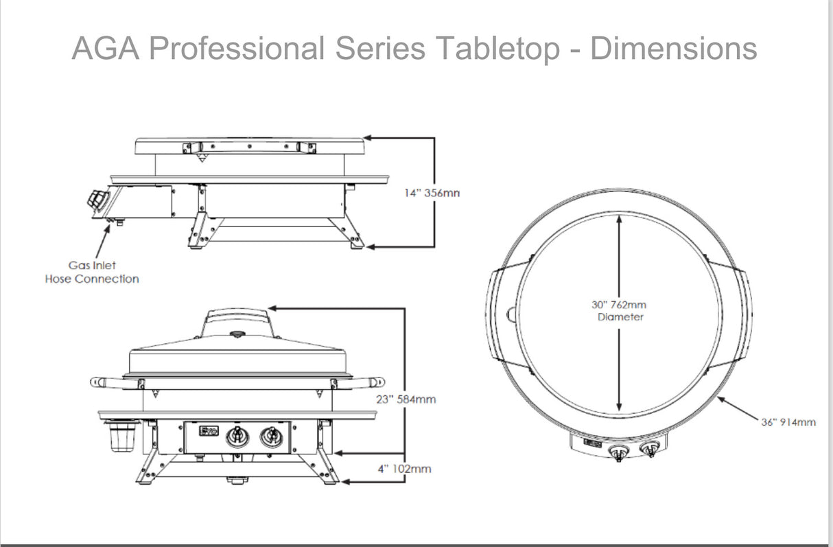 Aga Professional Series Freestanding Tabletop