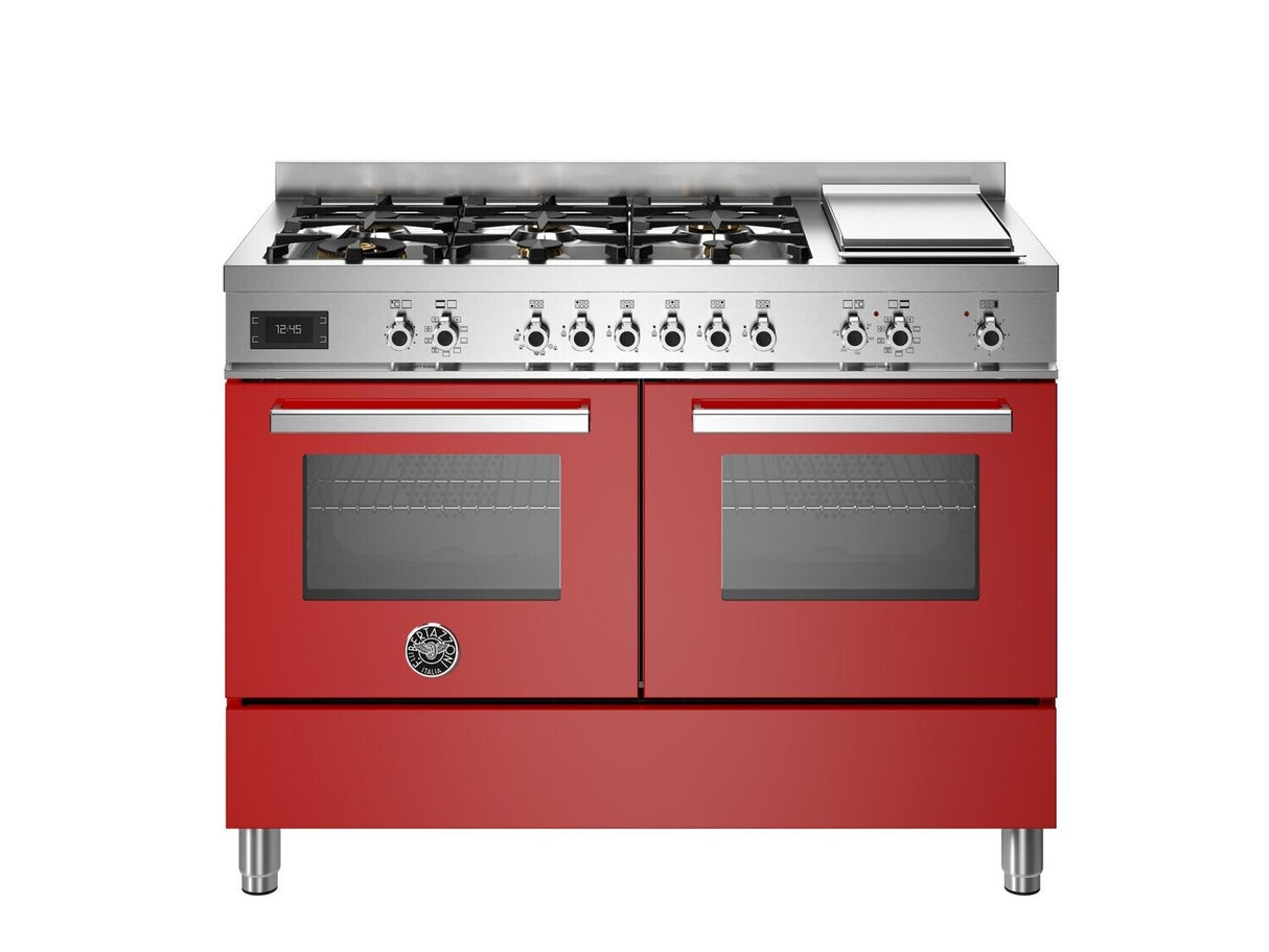 Bertazzoni Professional 120 cm 6-Burner + Griddle, Electric Double Oven Cooker