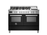 Bertazzoni Professional 120 cm 6-Burner + Griddle, Electric Double Oven Cooker