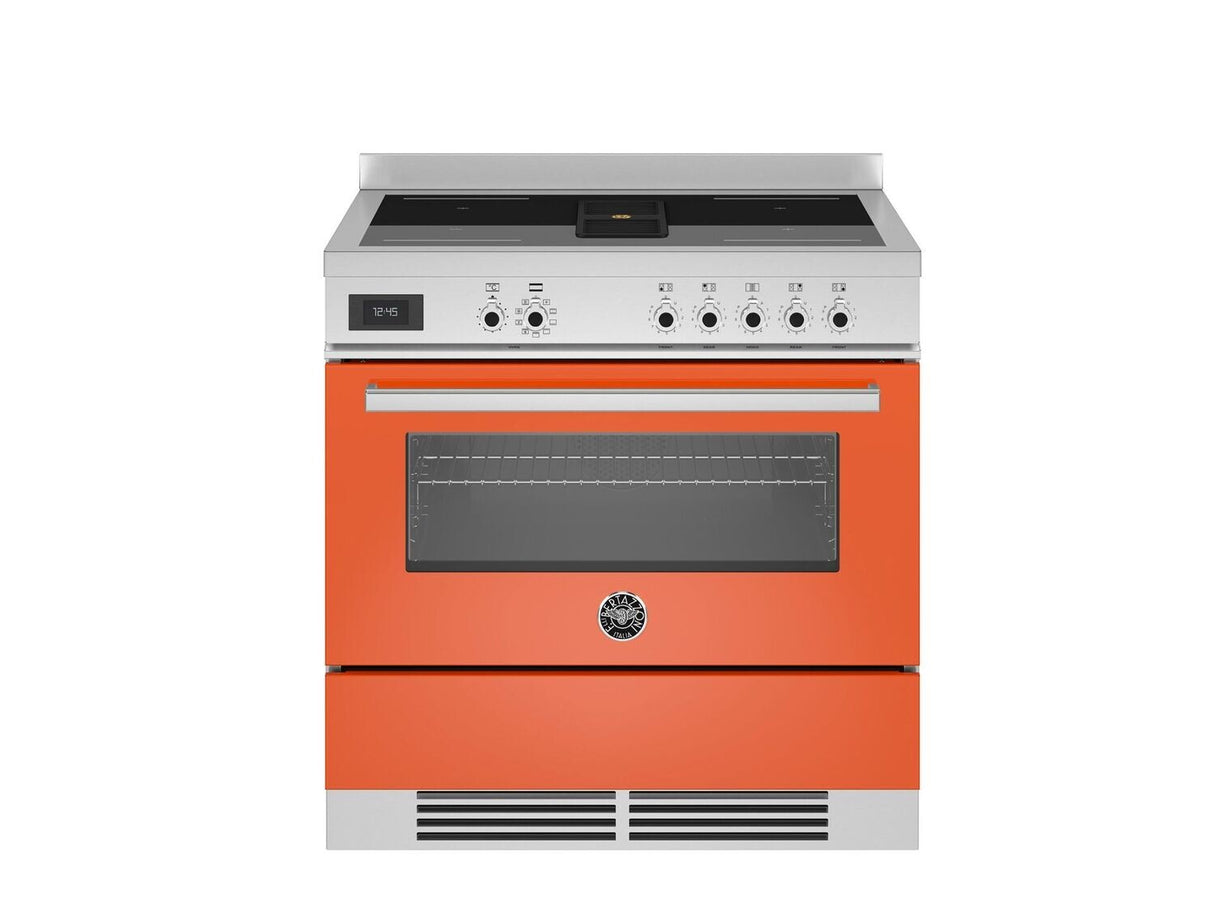 Bertazzoni Professional 90cm Air-Tec Cooker with Induction Top and Integrated Hood, Electronic Oven