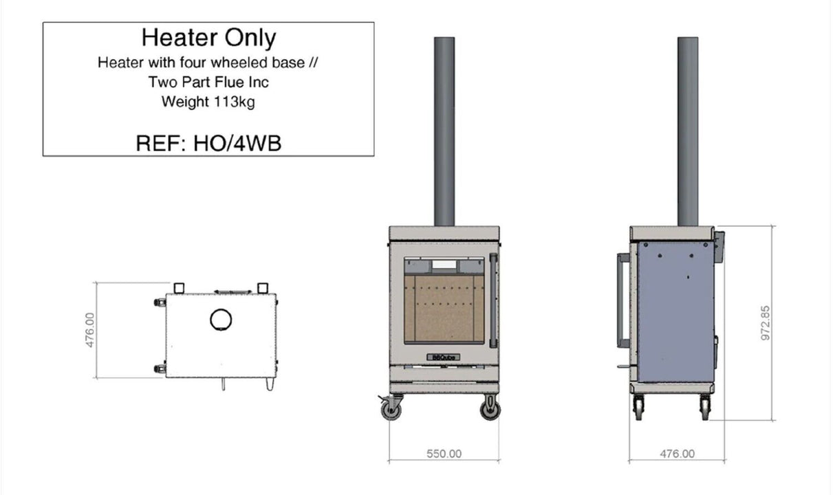 BBQube Heater Outdoor Fire