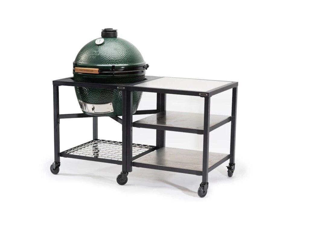 Big Green Egg Modular Nest + Expansion Frame + Stainless Steel Shelves