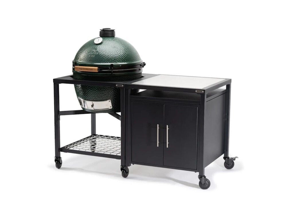 Big Green Egg Modular Nest + Expansion Cabinet + Stainless Steel Shelf