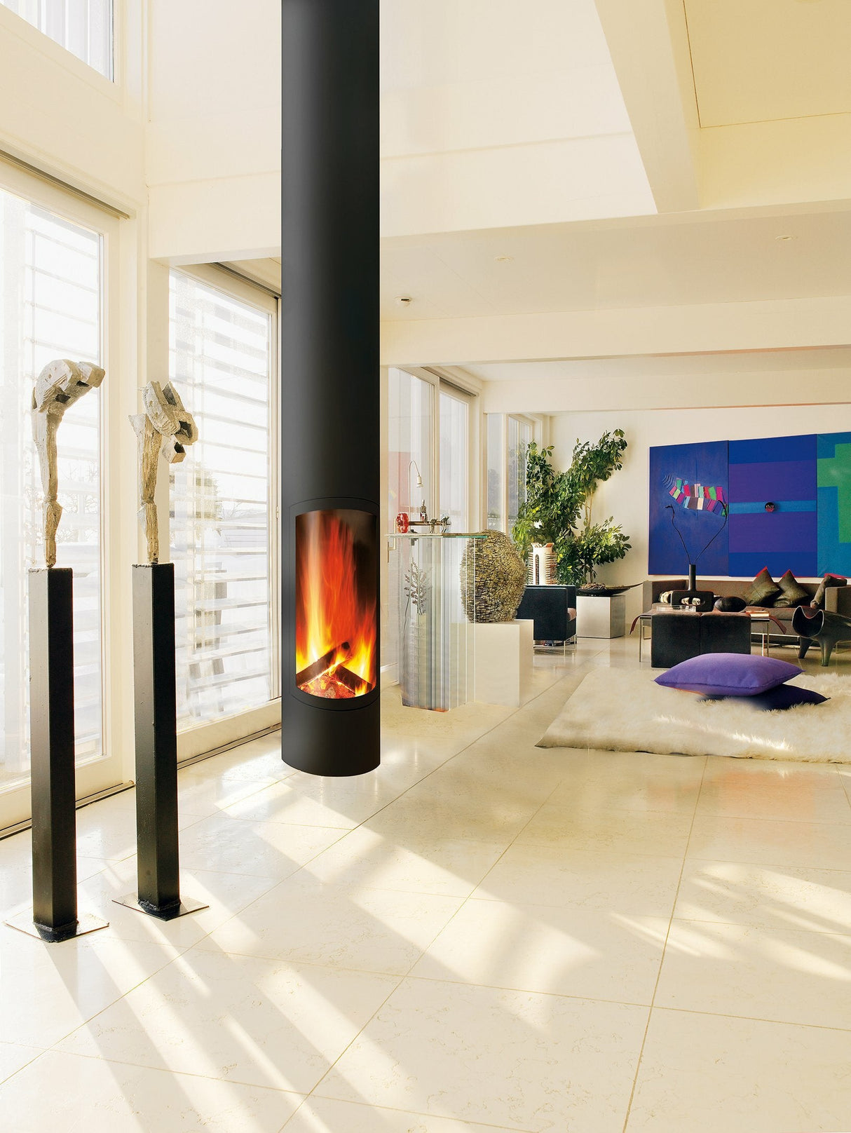 Slimfocus Suspended Wood Burning Fire